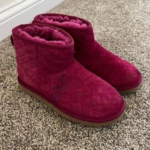 UGG Quilted Magenta Boots